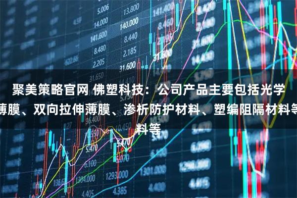 聚美策略官网 佛塑科技：公司产品主要包括光学薄膜、双向拉伸薄膜、渗析防护材料、塑编阻隔材料等