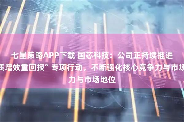 七星策略APP下载 国芯科技：公司正持续推进“提质增效重回报”专项行动，不断强化核心竞争力与市场地位